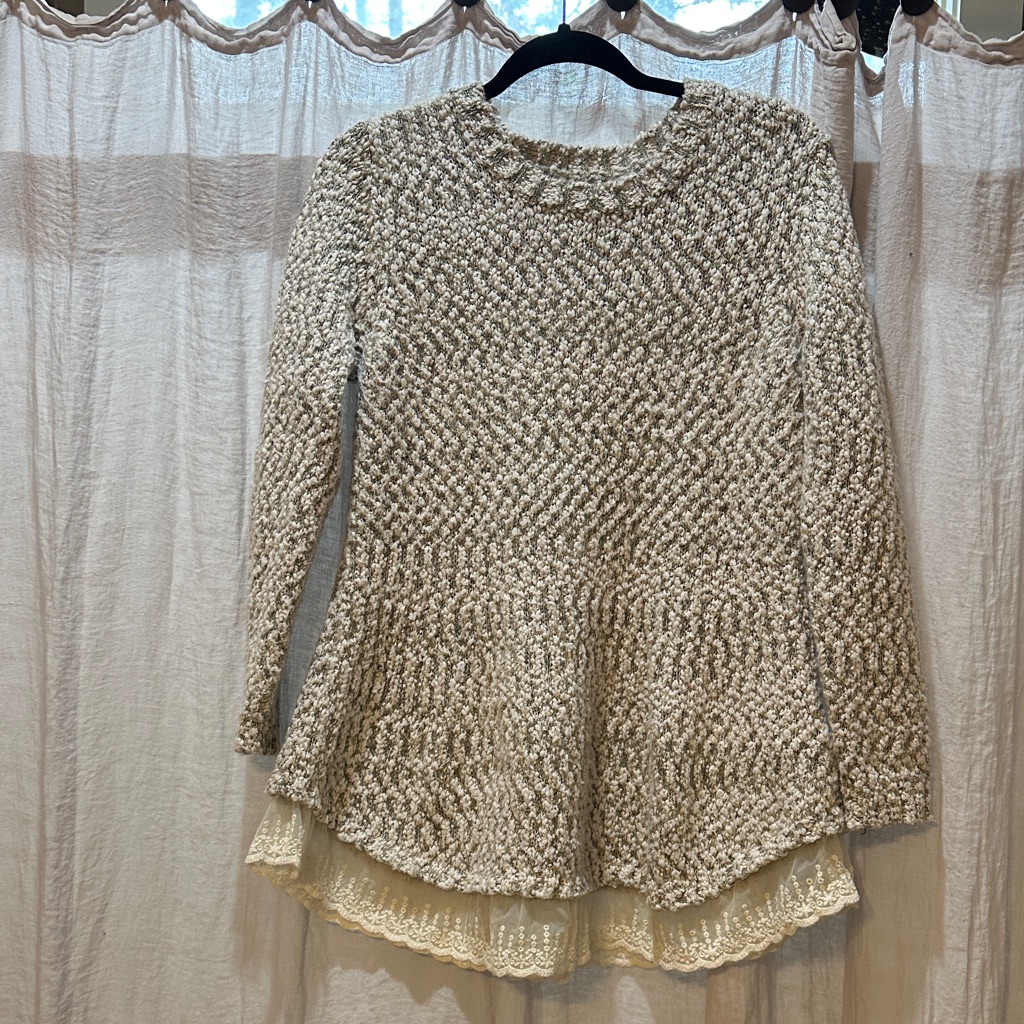 Katsumi Knit Sweater With Lace Detail